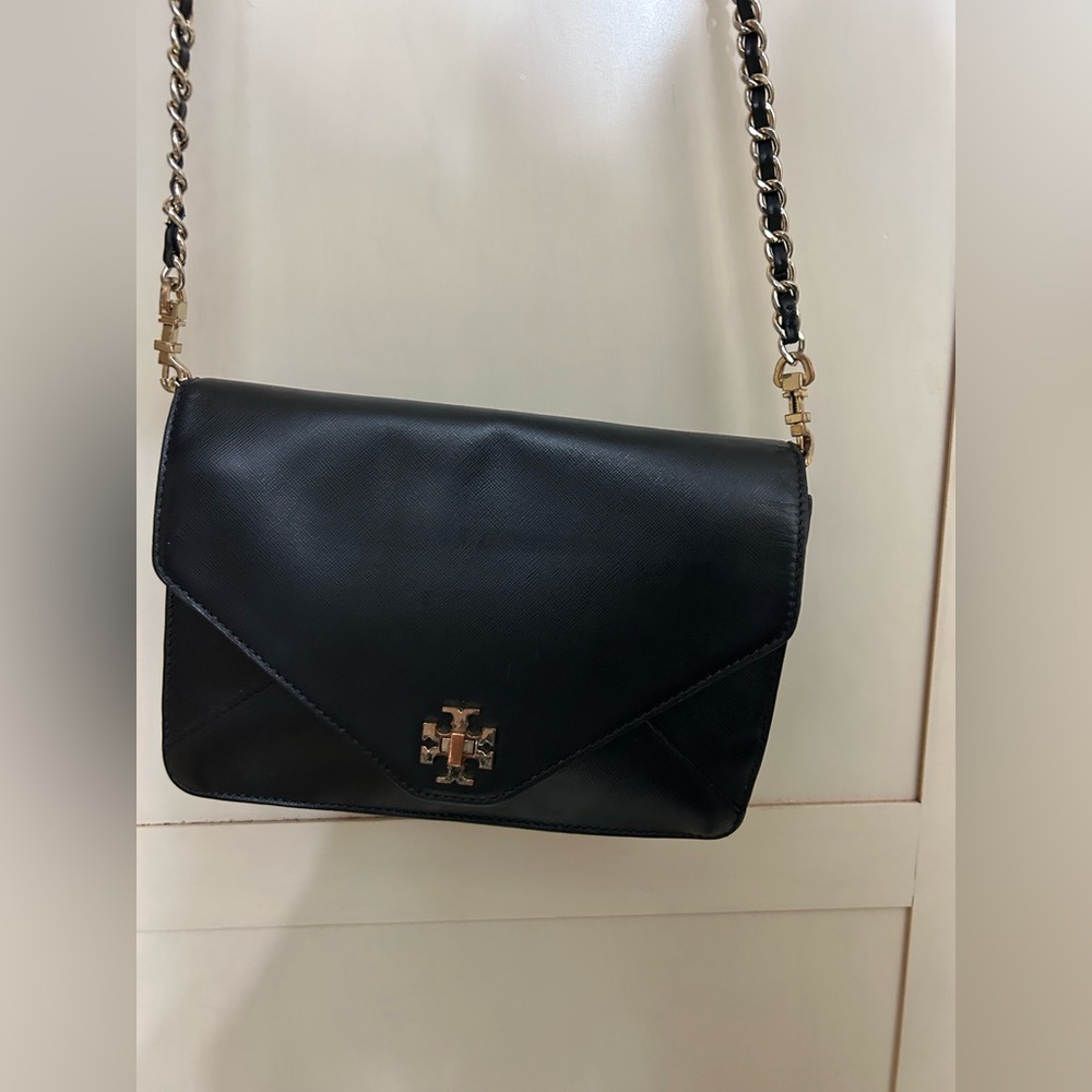Tory Burch Black Crossbody with Gold Accents